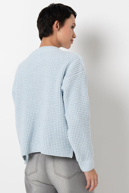 Chenille Waffle Jumper Blue