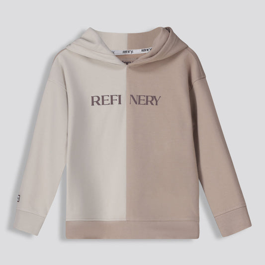 Kids Colorblock Hoodie Nude