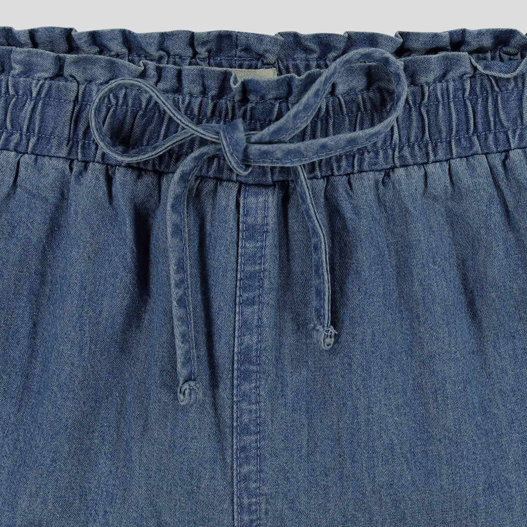 Girls Pull-On Shorts Mid Wash