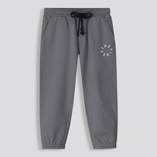 Kids Statement Track Pants Charcoal