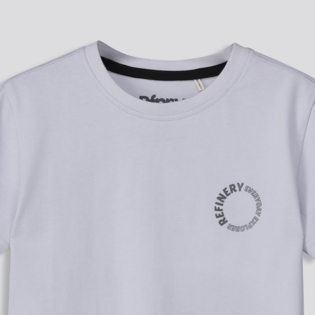 Boys Branded Tee Light Blue