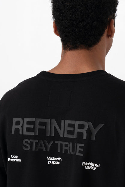 Statement Sweat Top Black