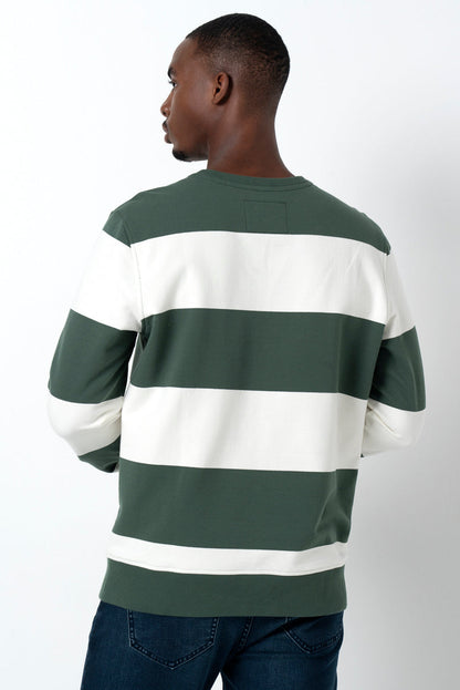 Striped Crewneck Sweater Fatigue