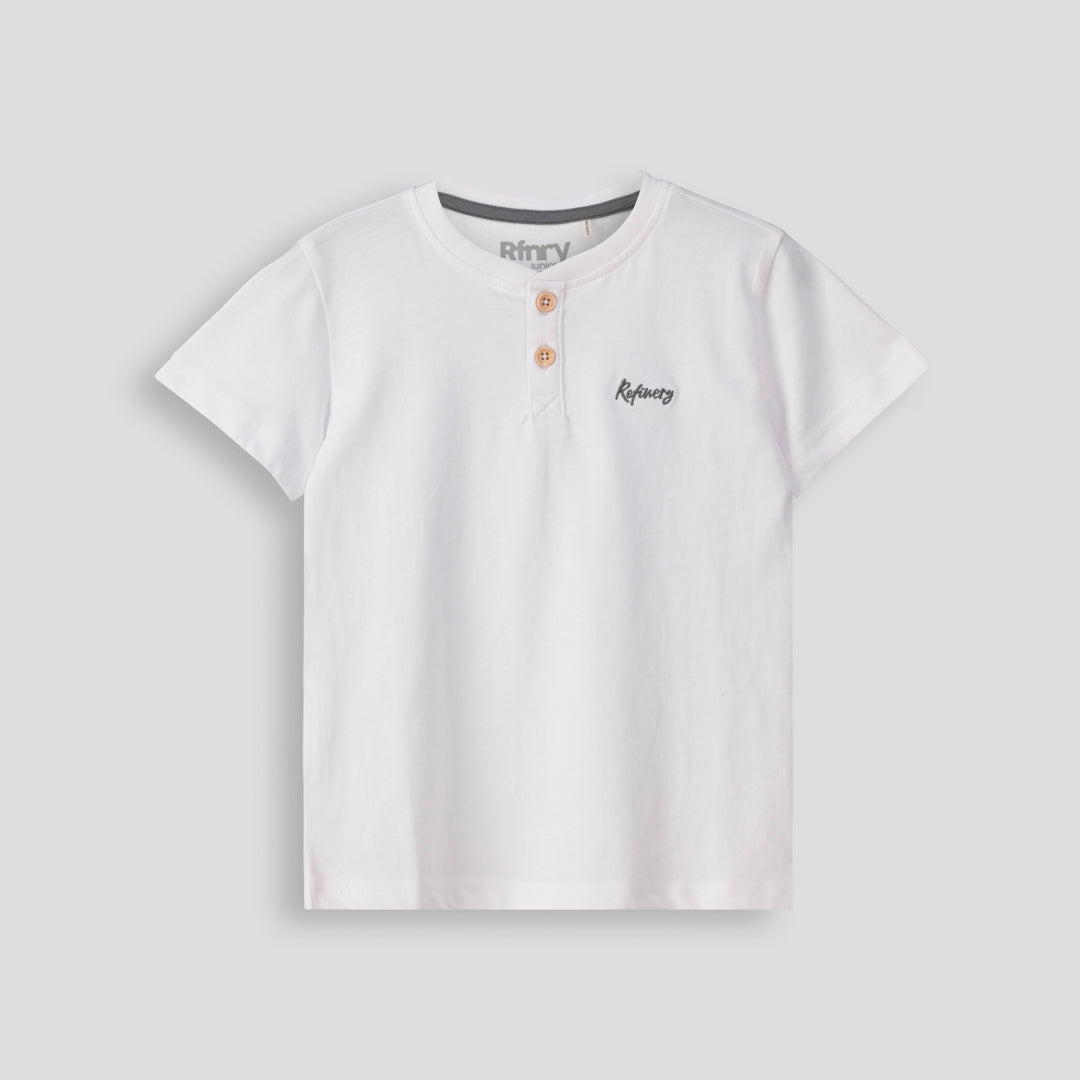 Boys Henley Tee White