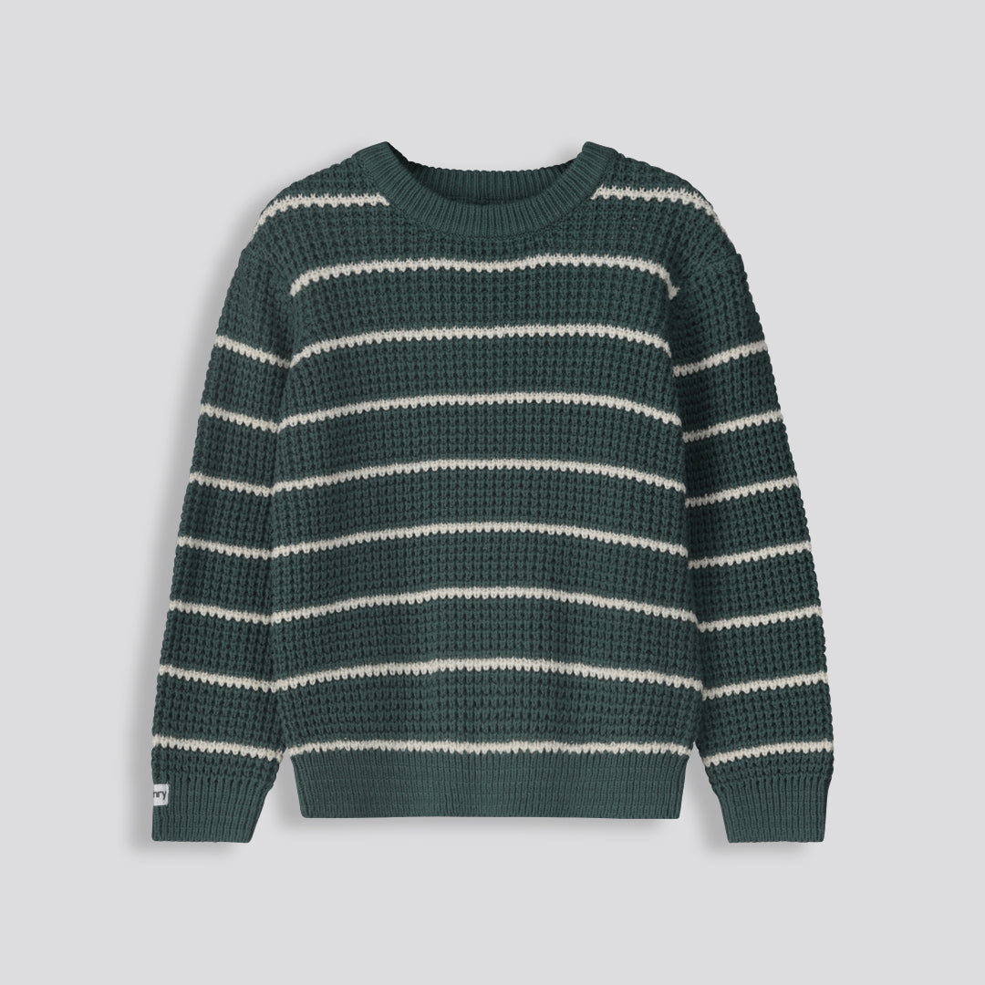 Boys Striped Jumper Emerald