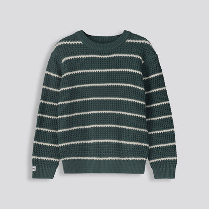 Boys Striped Jumper Emerald