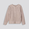 Girls Chenille Cardigan Stone