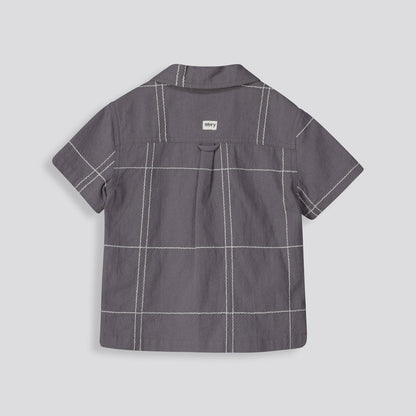 Boys Printed Shirt Charcoal