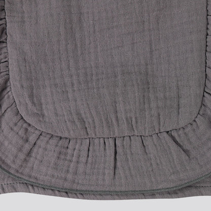 Girls Frilled Top Charcoal