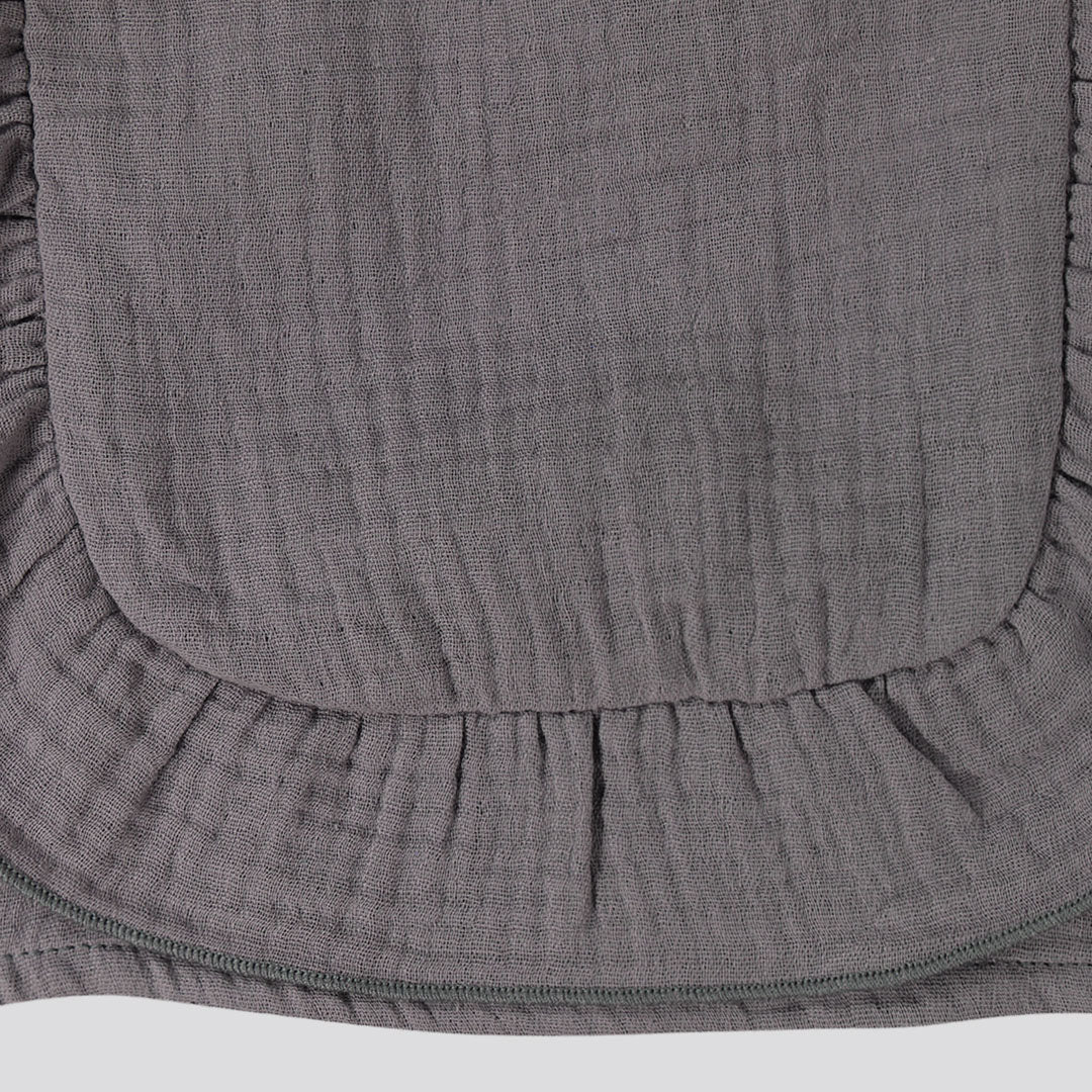 Girls Frilled Top Charcoal