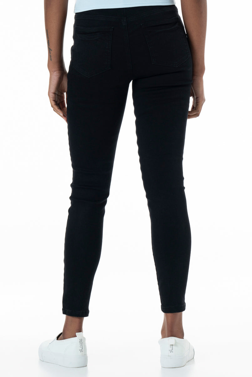 Rf01 Mid Rise Skinny Jeans Black