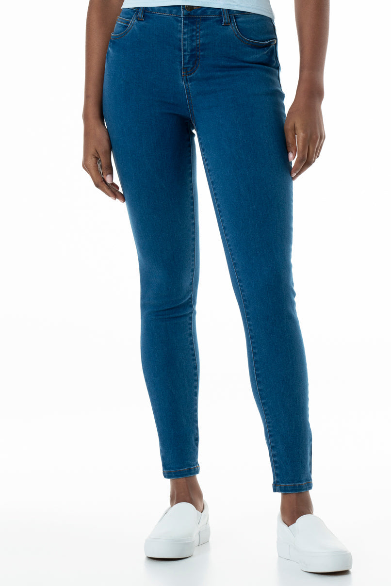 Rf01 Mid Rise Skinny Jeans Mid Wash