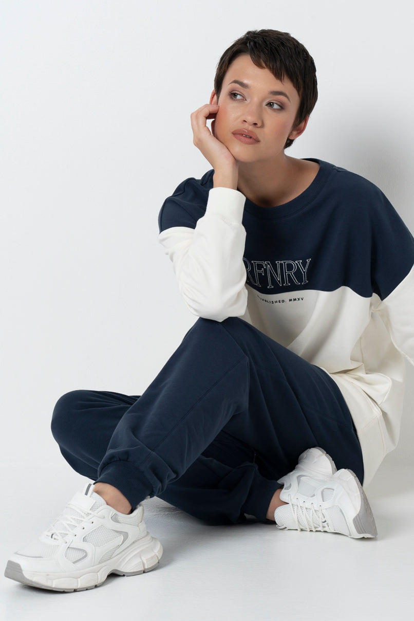 Colourblock Sweatshirt Milk