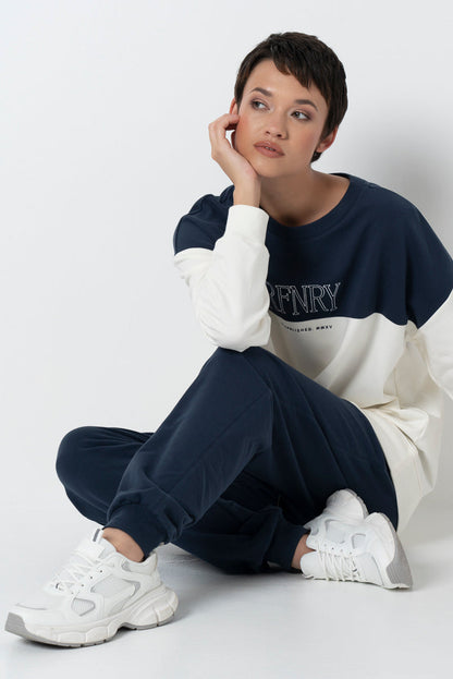 Colourblock Sweatshirt Milk