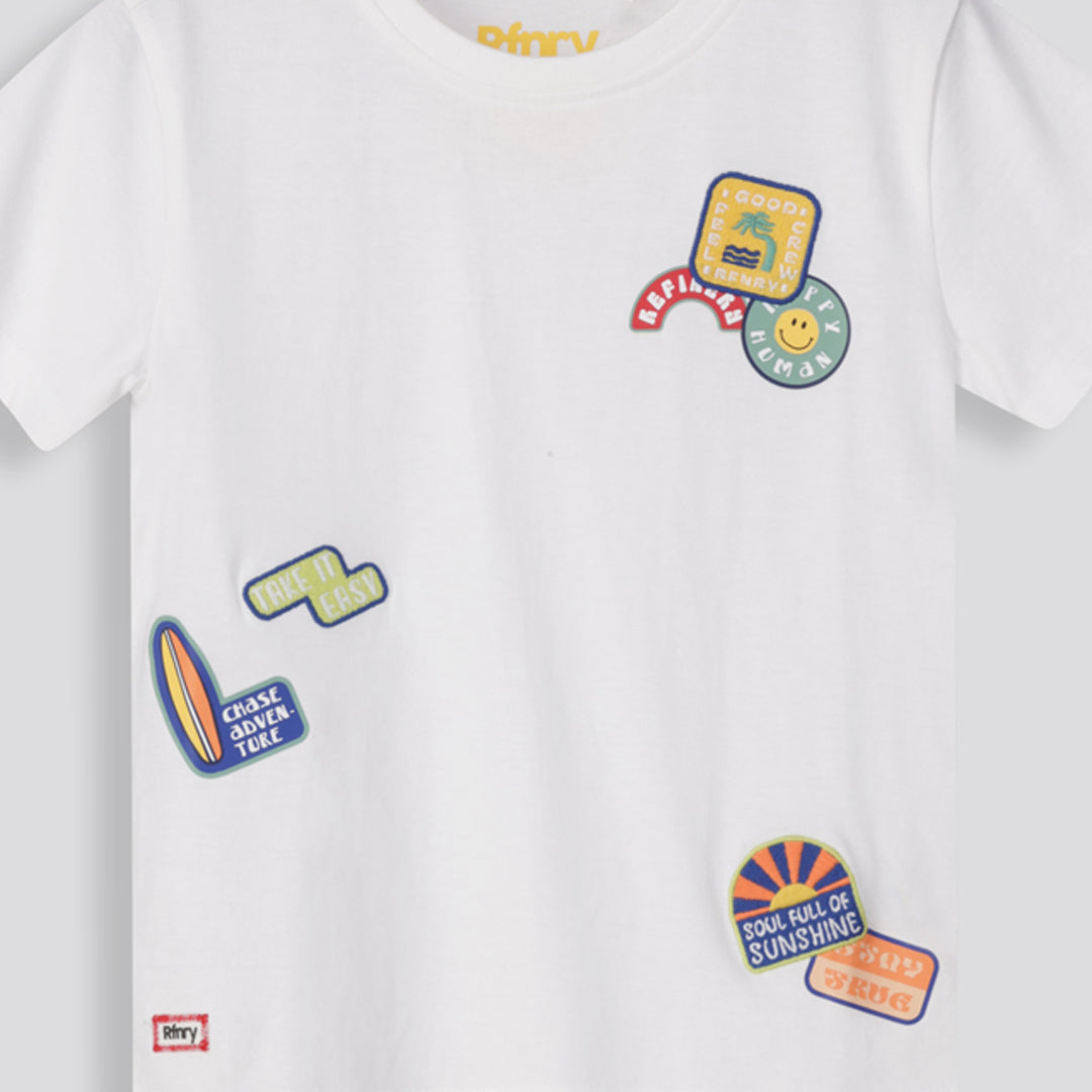 Boys Branded Tee Optic White