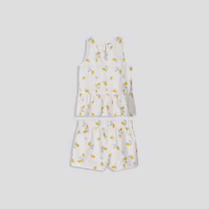 Girls Pleated Shorts Milk
