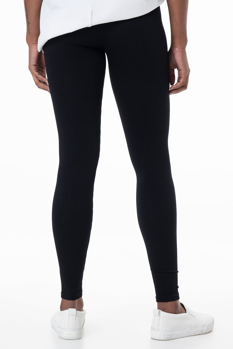 Ribbed Leggings Black