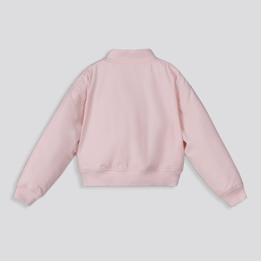 Girls Bomber Jacket Light Pink