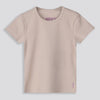Girls Ribbed Tee Stone