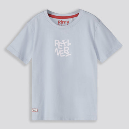 Boys Branded Tee Light Blue