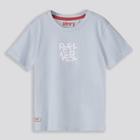 Boys Branded Tee Light Blue