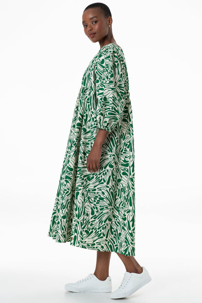 Poplin Dress Green