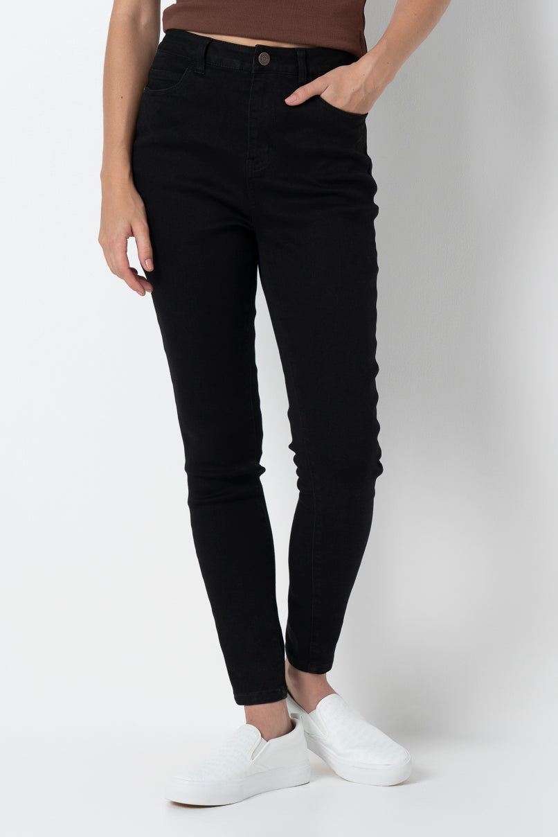 Rf09 Hi Waist Skinny Jean Black