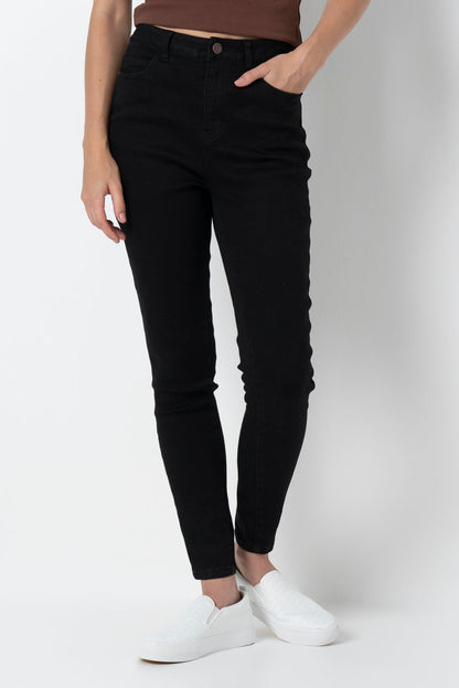 Rf09 Hi Waist Skinny Jean Black