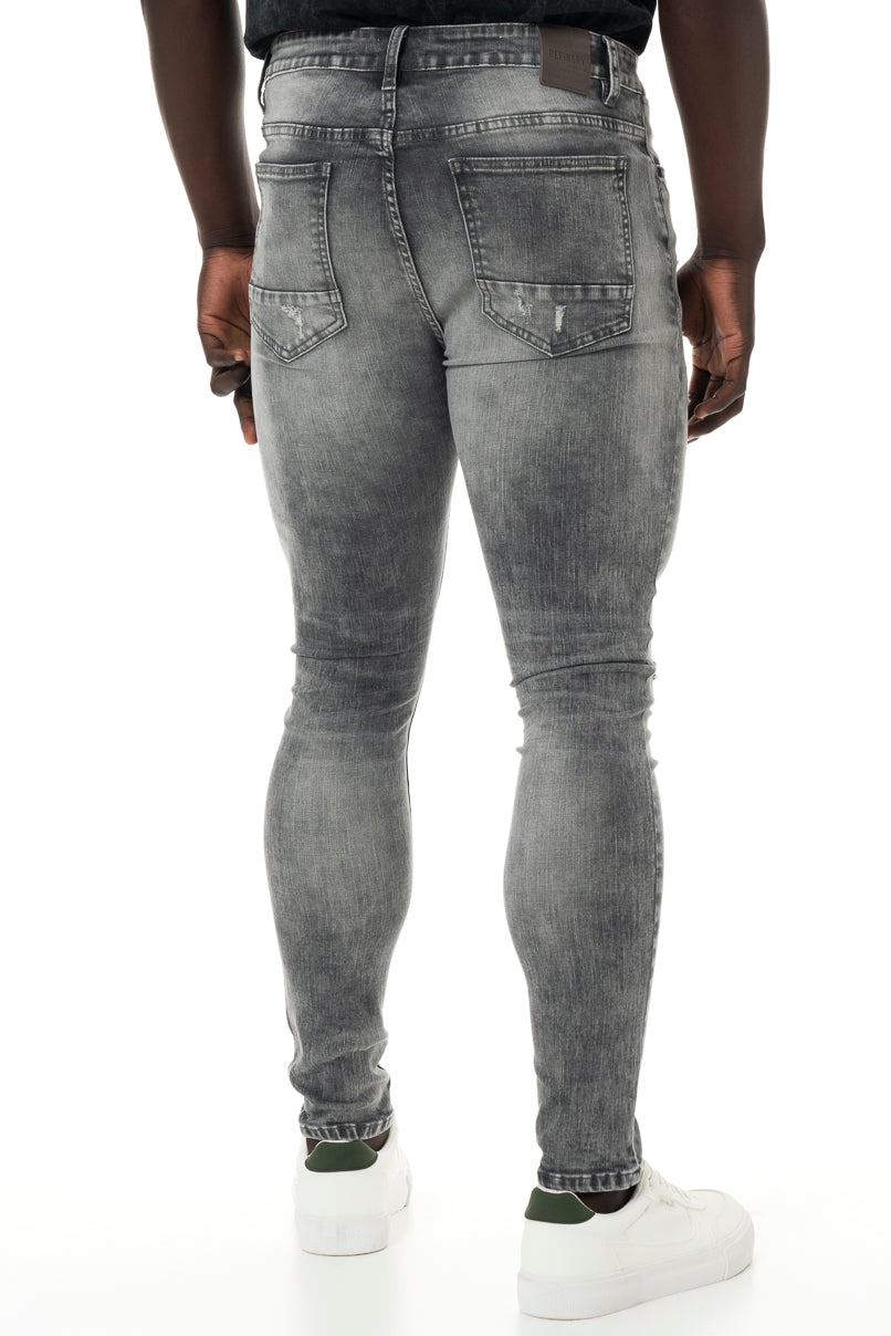 Rf10 Rip And Repair Skinny Jeans Light Grey