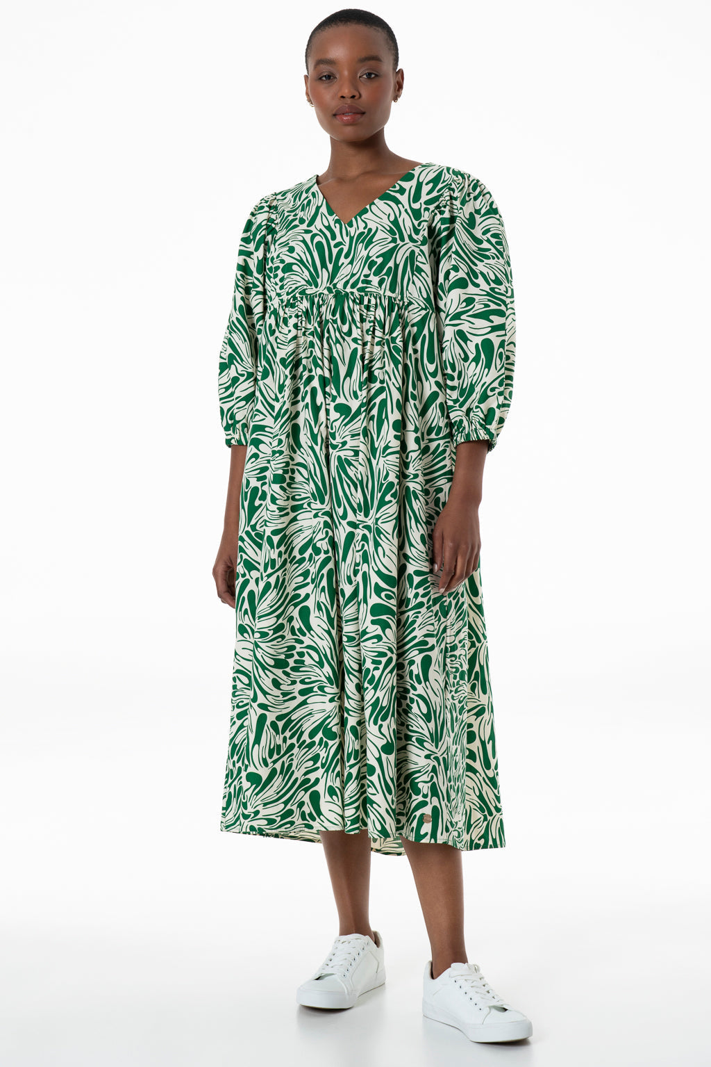 Poplin Dress Green