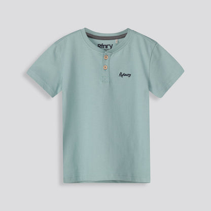 Boys Henley Tee Aqua