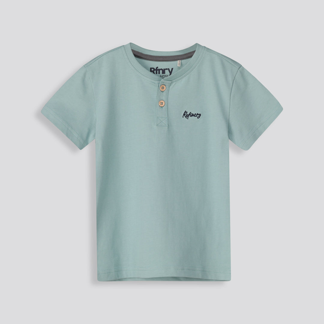 Boys Henley Tee Aqua