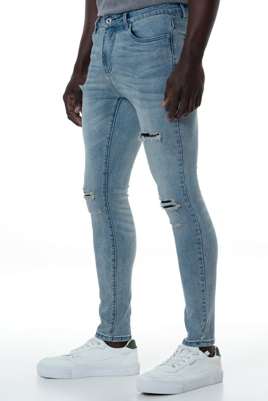 Rf10 Ripped Super Skinny Jeans Light Wash