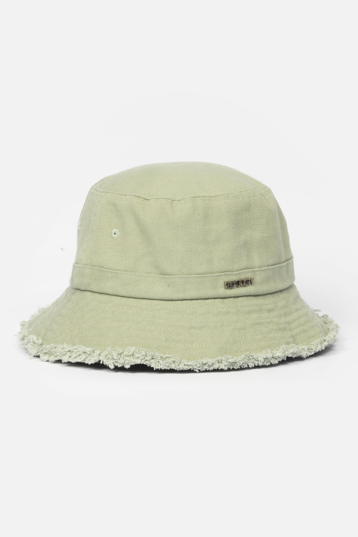 Raw Edge Denim Hat Sage
