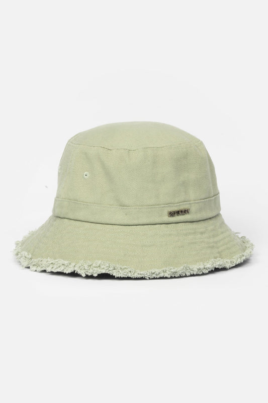 Raw Edge Denim Hat Sage