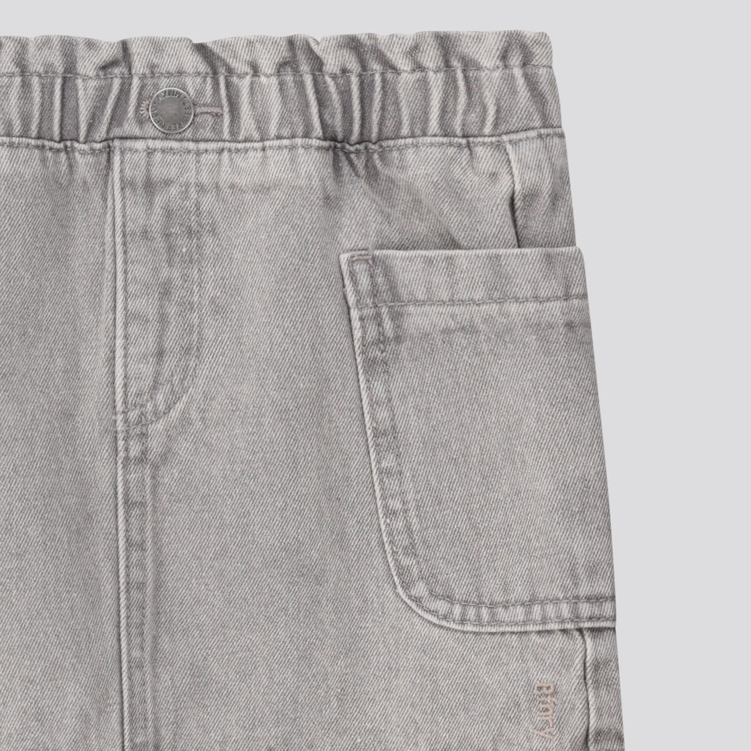 Girls Grey Denim Skirt Grey Wash