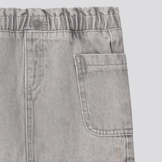 Girls Grey Denim Skirt Grey Wash
