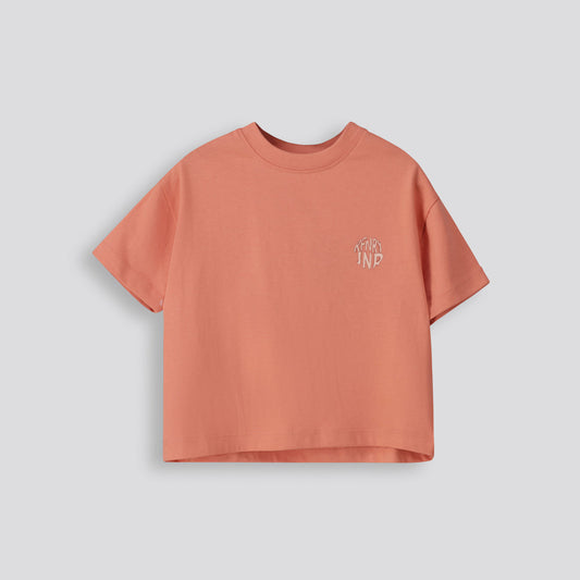 Girls Cropped Tee Rust