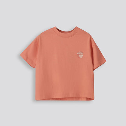 Girls Cropped Tee Rust