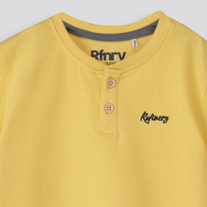 Boys Henley Tee Yellow