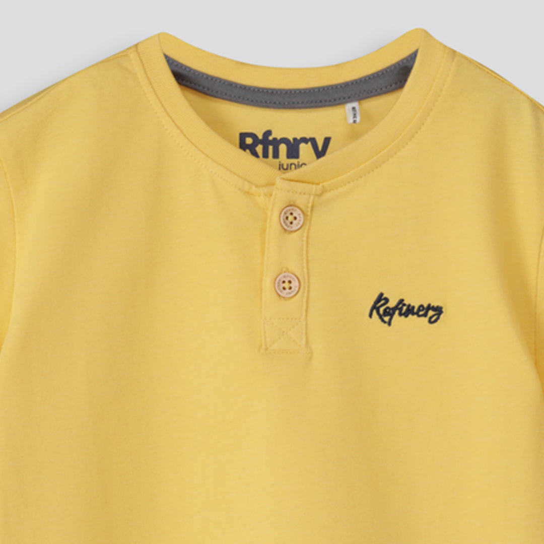 Boys Henley Tee Yellow