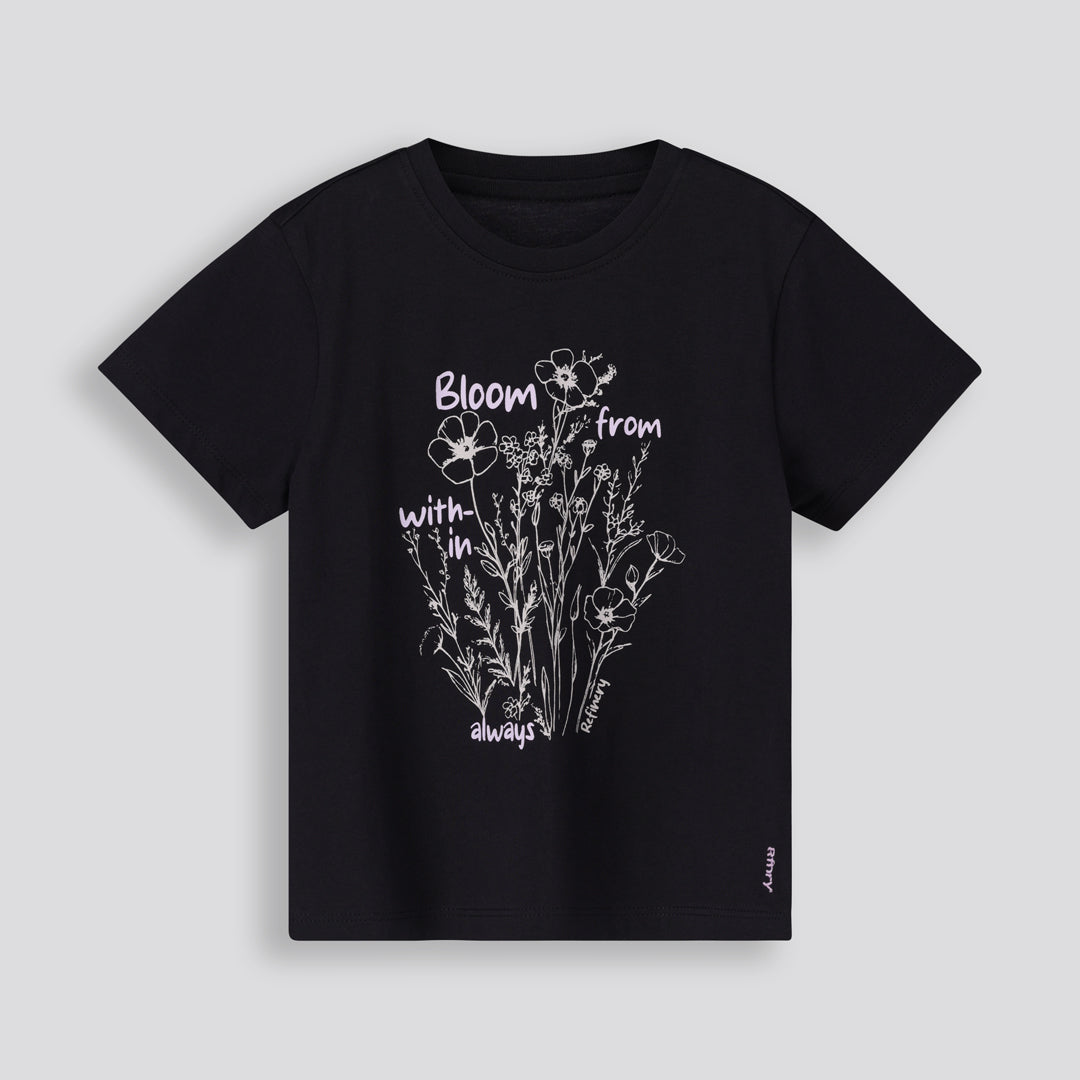 Girls Graphic Tee Black