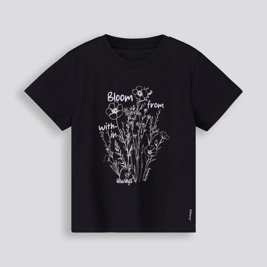 Girls Graphic Tee Black