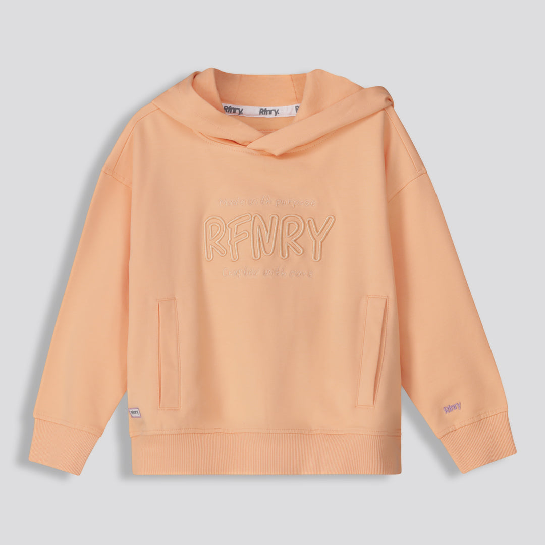 Girls Statement Hoodie Orange