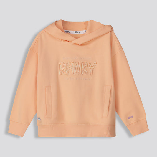Girls Statement Hoodie Orange