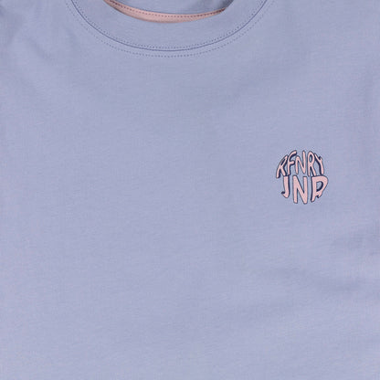 Girls Cropped Boxy Tee Blue