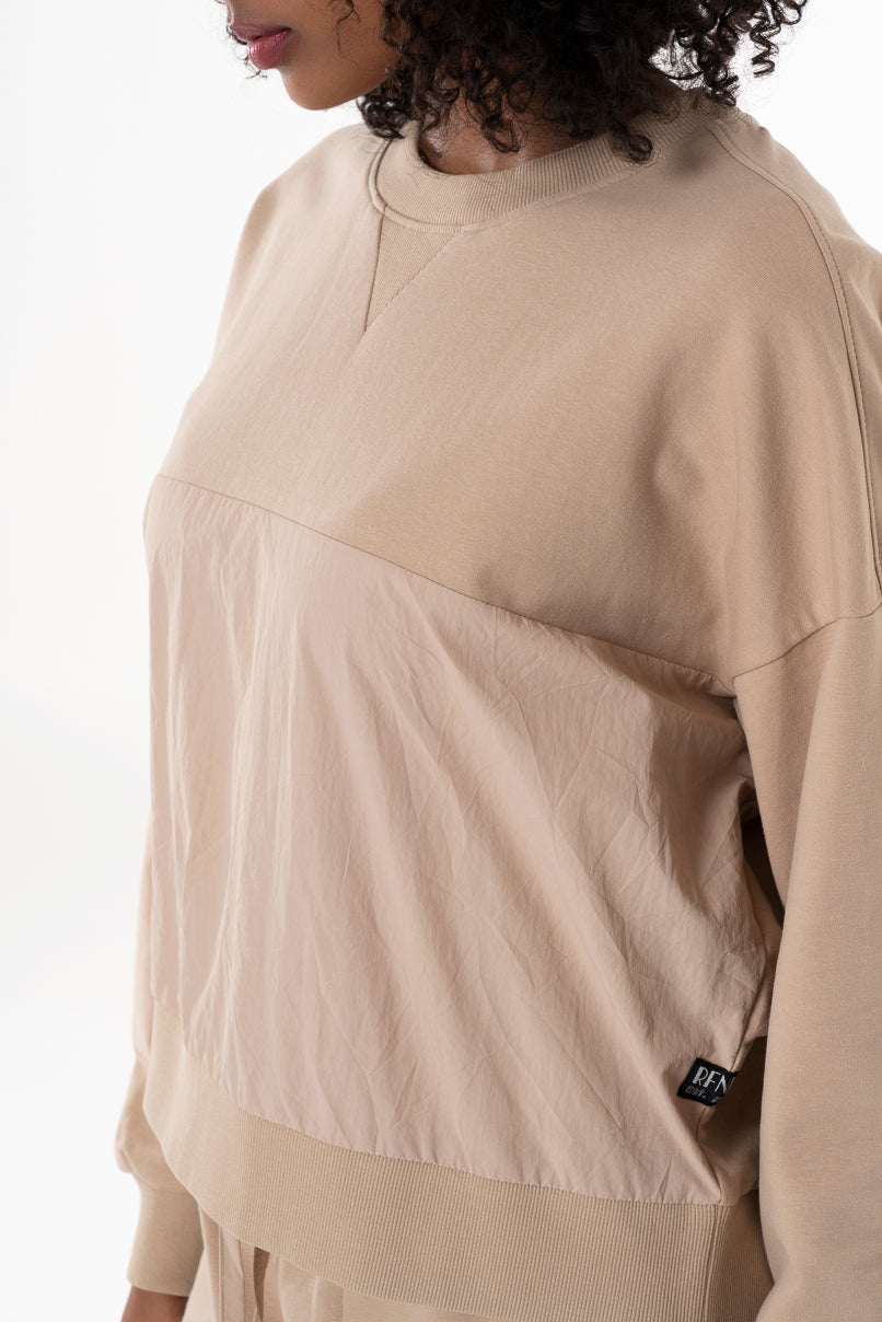 Crew Neck Sweat Top Stone