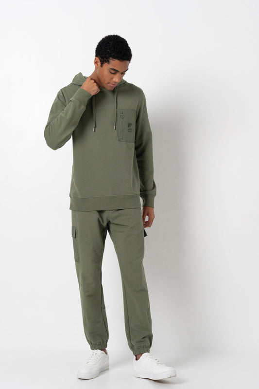 Cargo Pocket Track Pants Olive