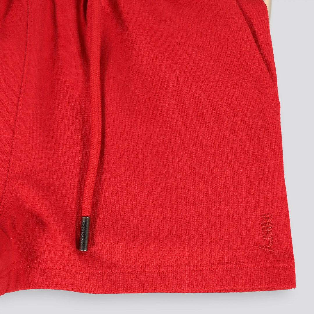 Girls Track Shorts Red