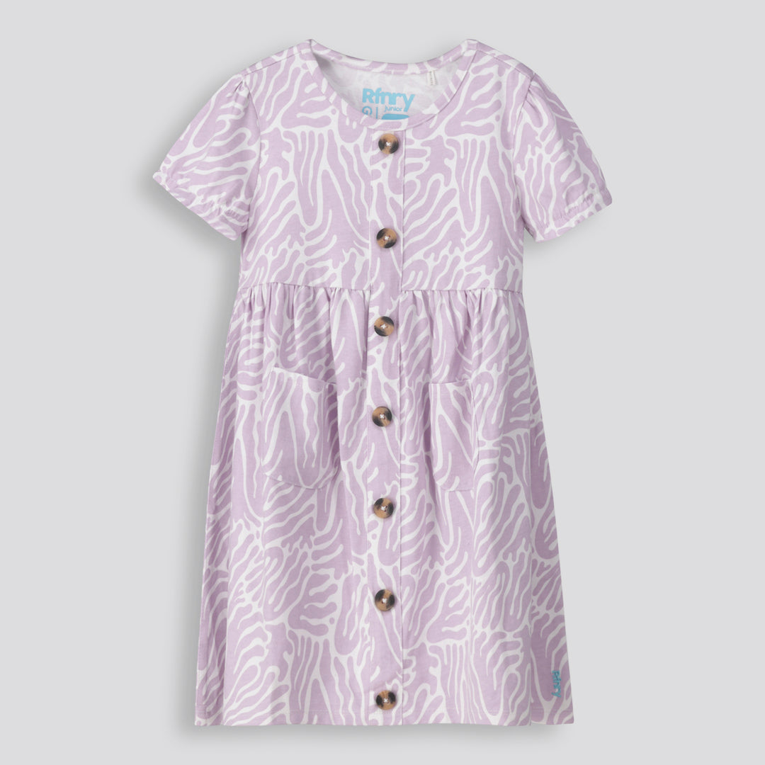 Girls Short Flare Dress Lilac